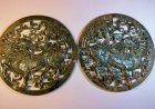 E41  戰國 麒麟大玉璧 雌雄一對