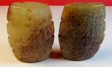 E40  戰國玉勒 (一對)