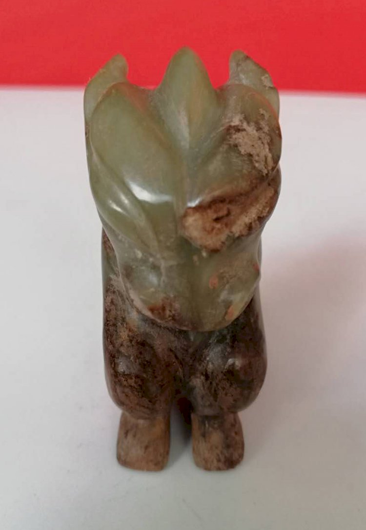 C001.  Jade Man Ornament of Guanghan Sanxingdui Era