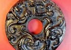 G031 Relief double Chi Dragon Jade Bi Disc